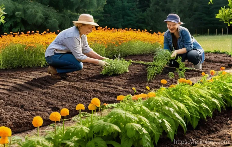 곤충 친화 정원의 가시성 증대 방법 - A charming and educational scene in an urban insect-friendly garden. A curious child, approximately ...